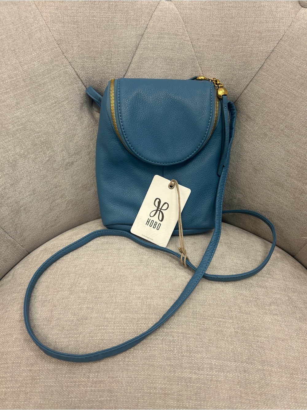 HOBO Fern Crossbody Dusty Blue NWT